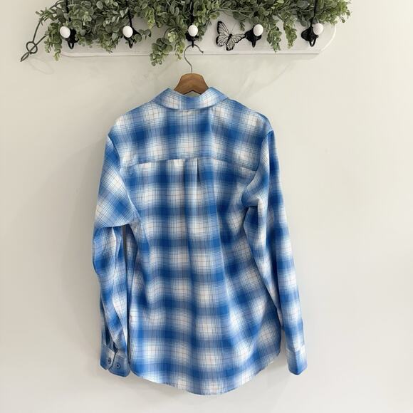 Dixxon Flannel Co Blue White Plaid Snap Down The Winfield Shirt Medium New A.S - Picture 2 of 4